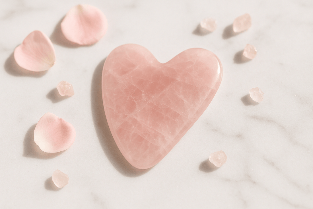 "Gua Sha Coeur Rose : guide complet pour un visage sculté et lumineux " - L'essentielle