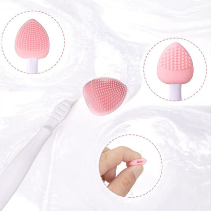 Brosse Nettoyante pour le Visage - DoubleSilkBrush™ - Cœur Rose - L'essentielle