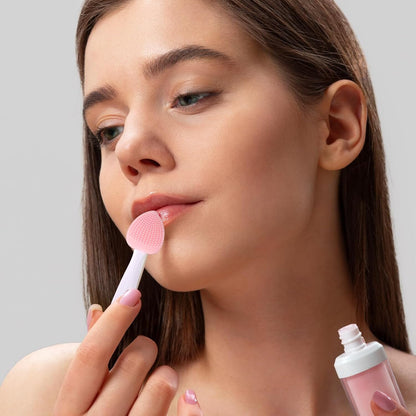 Brosse Nettoyante pour le Visage - DoubleSilkBrush™ - Cœur Rose - L'essentielle