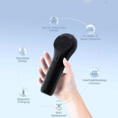 Brosse Nettoyante pour le Visage - HydraSonic™ - Noir - L'essentielle