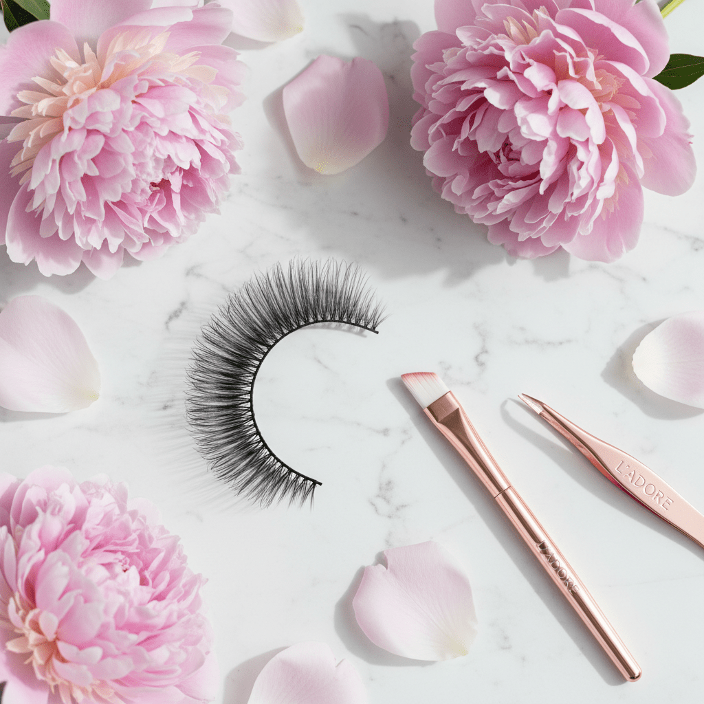 Faux Cils Magnétiques - Naturel Blush - 8-10mm Sans Colle Réutilisables 30x - L'essentielle