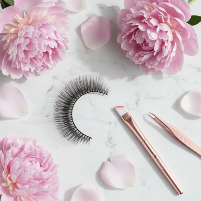 Faux Cils Magnétiques - Naturel Blush - 8-10mm Sans Colle Réutilisables 30x - L'essentielle
