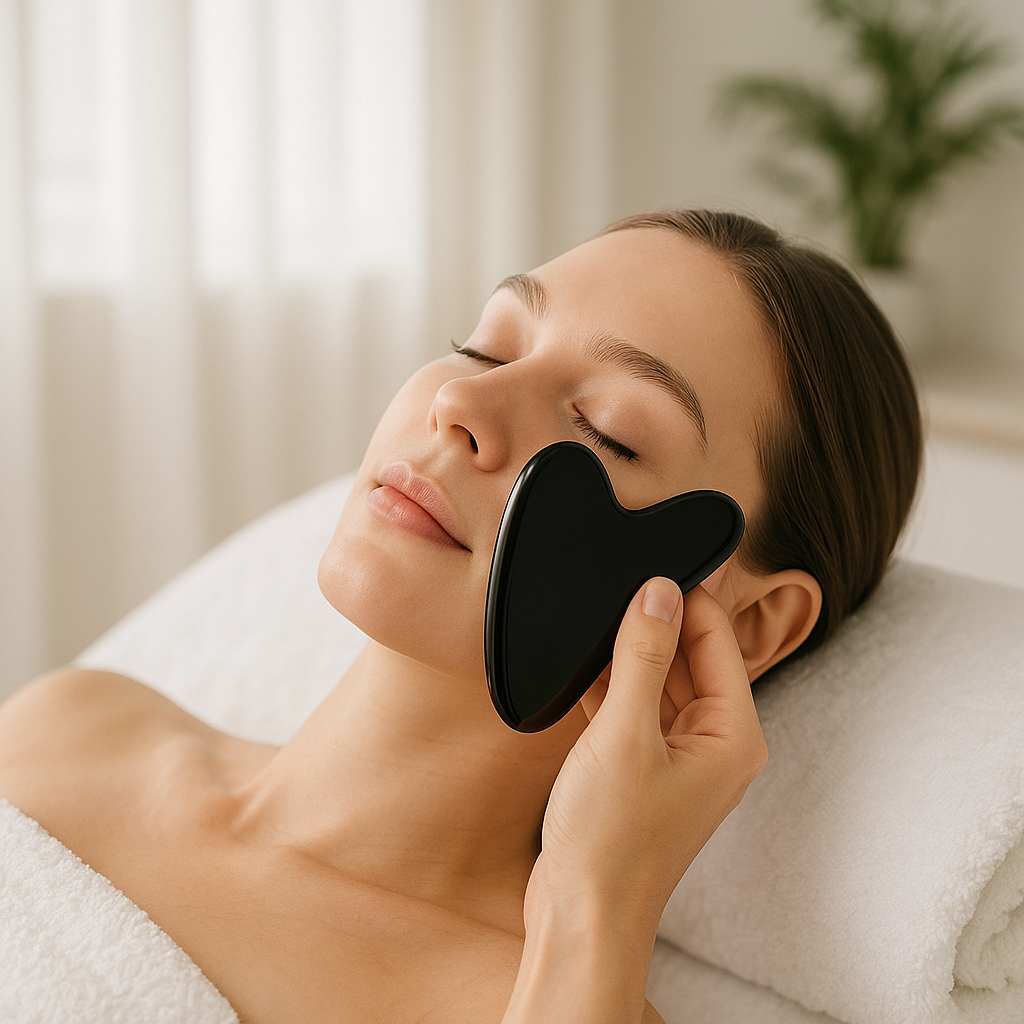 gua sha noire visage allonger
