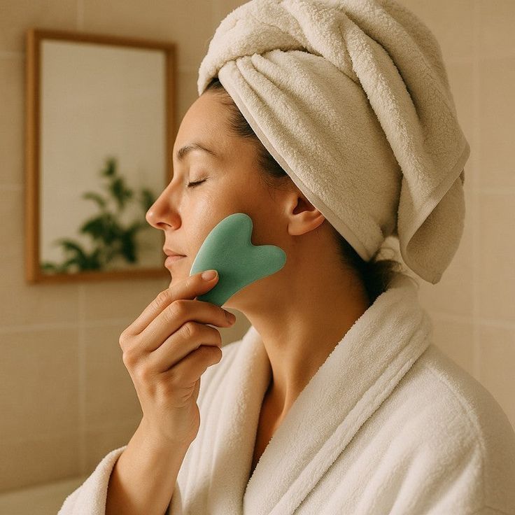 Gua Sha Visage | Massage Forme Cœur Vert™ - L'essentielle